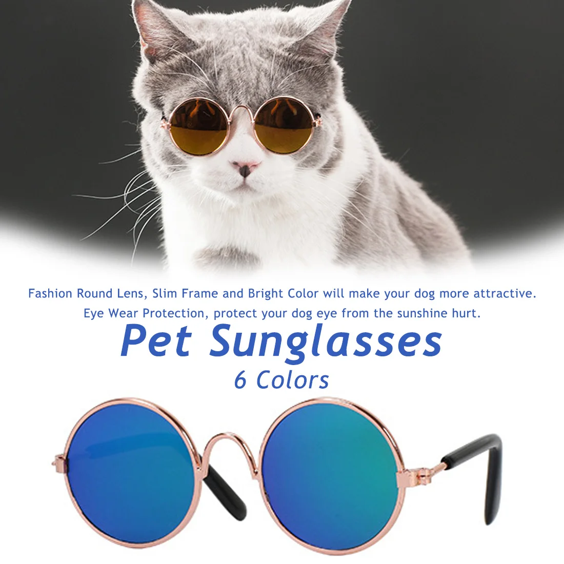 

Lovely Pet Toy Cat Glasses Dog Glasses Pet Products For Little Dog Cat Eye-wear Dog Sunglasses Photos Pet Accessoires