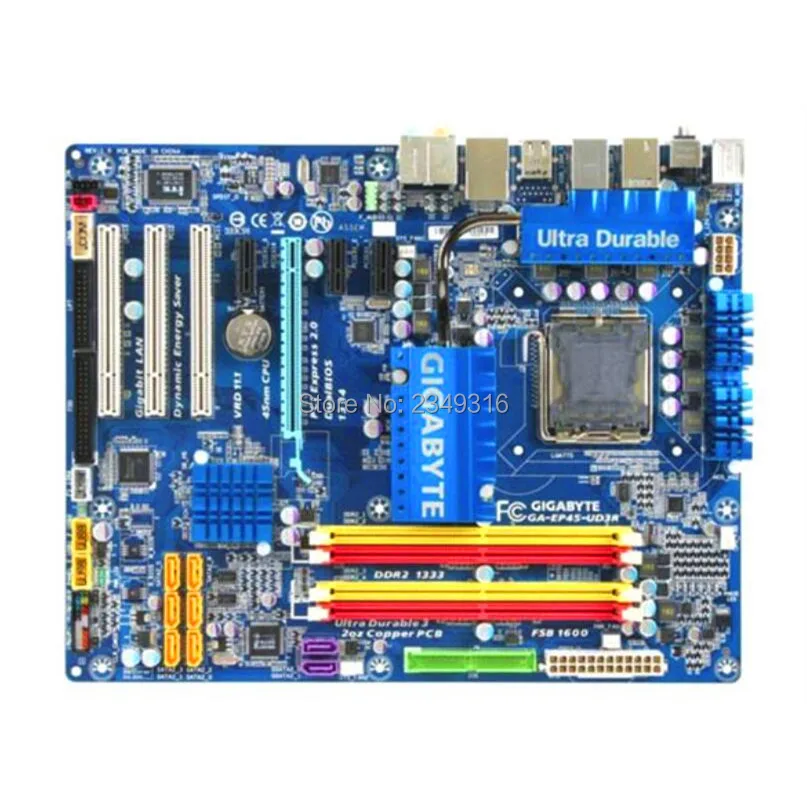 

For Gigabyte GA-EP45-UD3R Original Used Desktop Motherboard EP45-UD3R P45 Socket LGA 775 DDR2 ATX On Sale