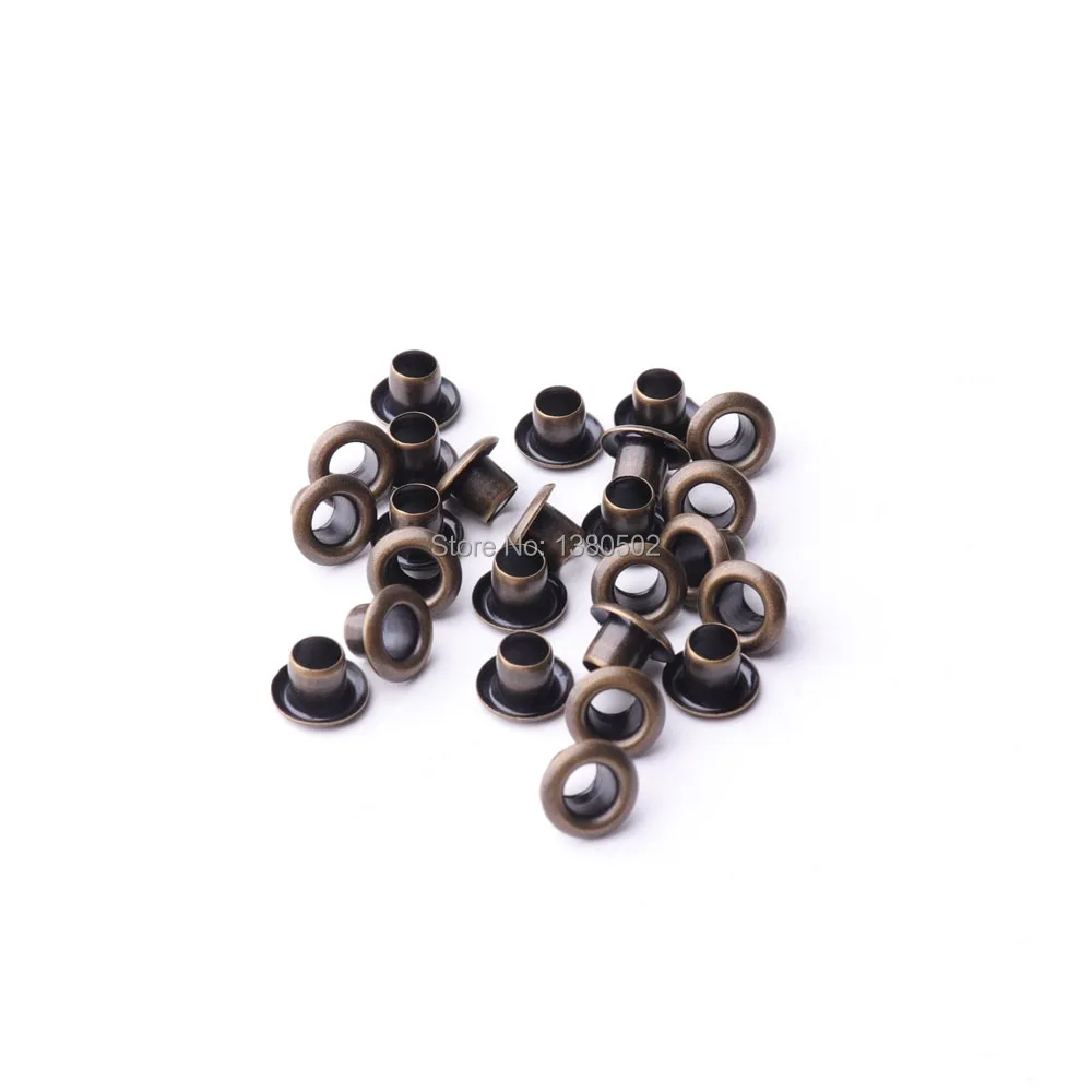 500pcs/lot 6/8mm Outer Bronze Color Metal Garment Eyelets For Belt Bag