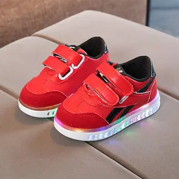 

cool lighted kids LED shoes 2018 New Autumn fashion flash glowing baby girls boys sneakers high quality children Sports shoes