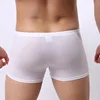 Mens Seamless Ice Silk Boxers Solid Sexy U Pouch Breathable Male Underwear Thin Cueca Calzoncillos Transparent Man Underpants ► Photo 2/6