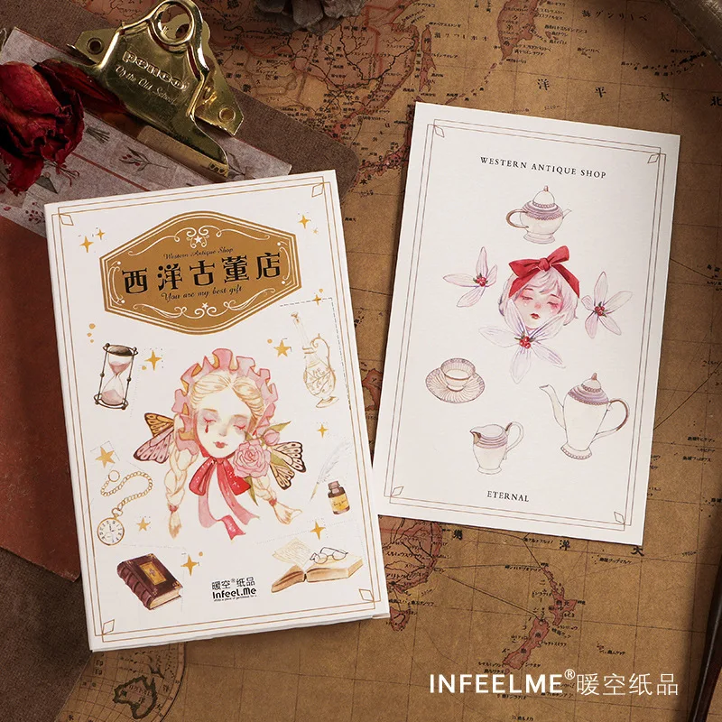 30 Pcs/set Novelty Western Antique Shop Postcard /greeting Card/message