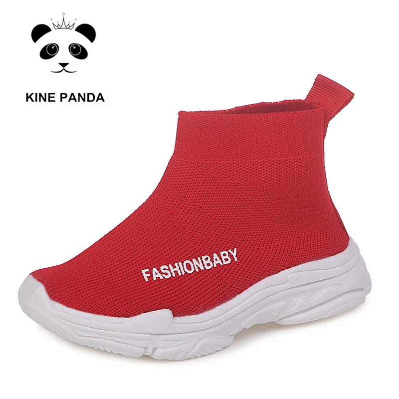 

KINE PANDA Children Casual Kids Socks Running Boys Sport Shoes Girls Sneakers Toddler Anti-Slippery Fly Knit 1 2 3 4 Years Old