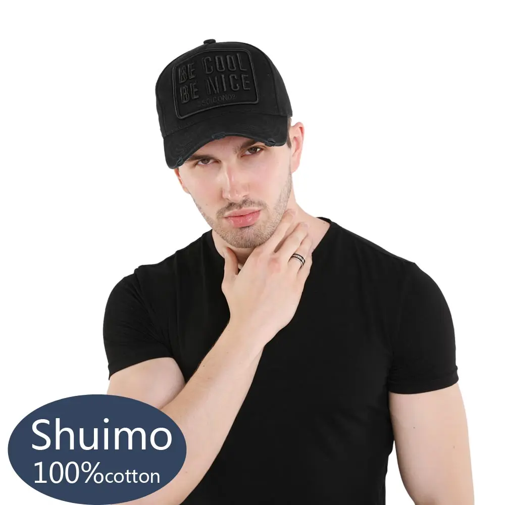 Alta calidad DSQICOND2 algodón ser fresco ser agradable bordado Gorra de béisbol hombres mujeres negro Dad sombreros Casquette Gorra Beisbol