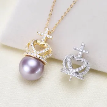 

Cross Crown 925 Sterling Silver Pendant Hot Promotion Necklace Pendant Setting Findings Jewelry Parts Fittings Women Accessories