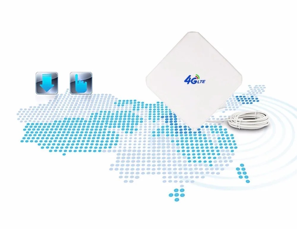 High Gain Antennas 3G 4G LTE Mimo Antenna 35dBi Dual TS9 CRC9 SMA for Huawei ZTE for 4G Modem Router Signal Amplifier 2M Cable