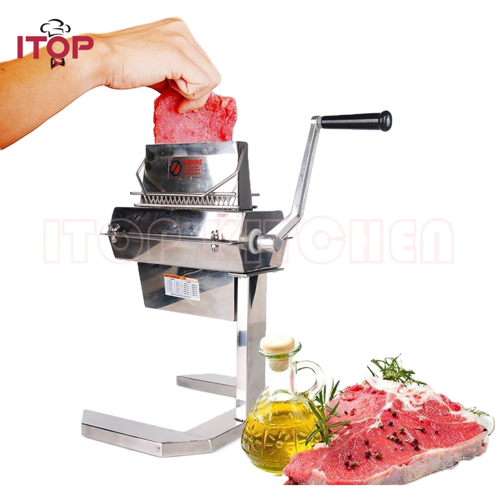 

ITOP Manual 7" Meat Tenderizer Machine Beaf Pork Steak Meat Cuber Meat Pounders Stainless Steel Kitchen Meat Terderizer Tools