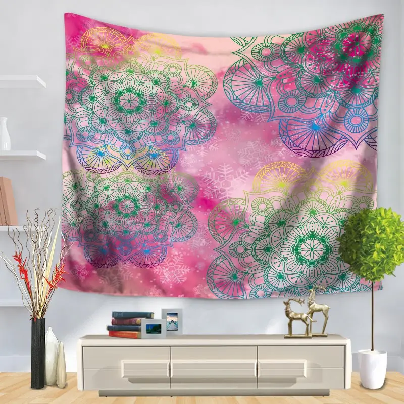 Home Decorative Wall Hanging Carpet Tapestry Rectangle Bedspread New Color Mandala Flower Geometric Pattern GT1254 | Дом и сад