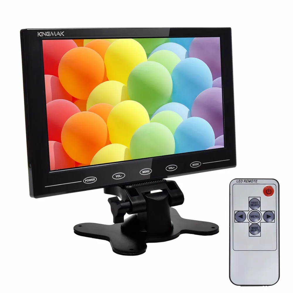 

9 Inch Ultrathin HD Color TFT Monitor Display Touch Button Car Monitor Screen with AV/HDMI/VGA Video Input, Remote Control