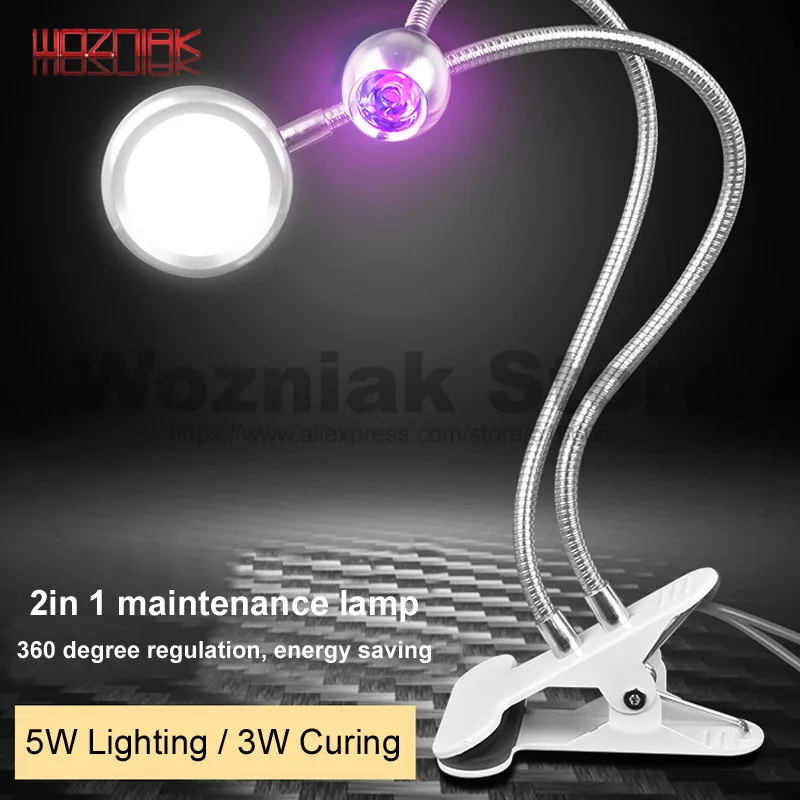

WOZNIAK 2IN1 Green glue curing lamp Desktop fixed liquid UV glue lamp BGA Maintenance of LED Light
