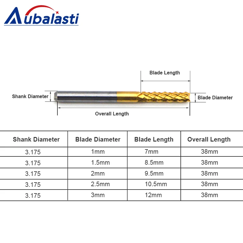 3,175 мм Карбид PCB Концевая фреза инструменты фрезерный станок с ЧПУ мини-режущие биты фрезерный комплект для резки и фрезерный станок с ЧПУ