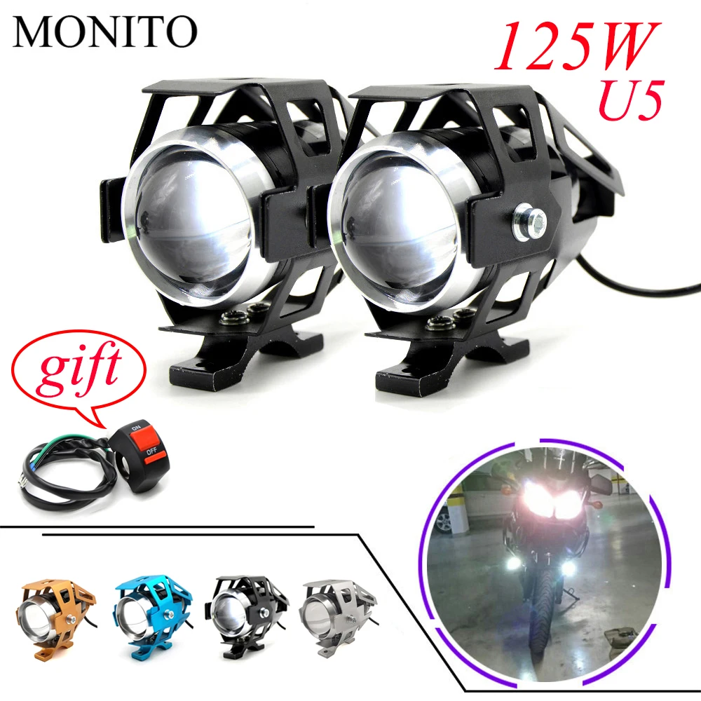 

Motorcycle Light LED Driving Headlight Fog Light Auxiliary Lamp 12v U5 For Honda MSX 125 CB650R CB125R XADV X ADV 750 X11 ST1300
