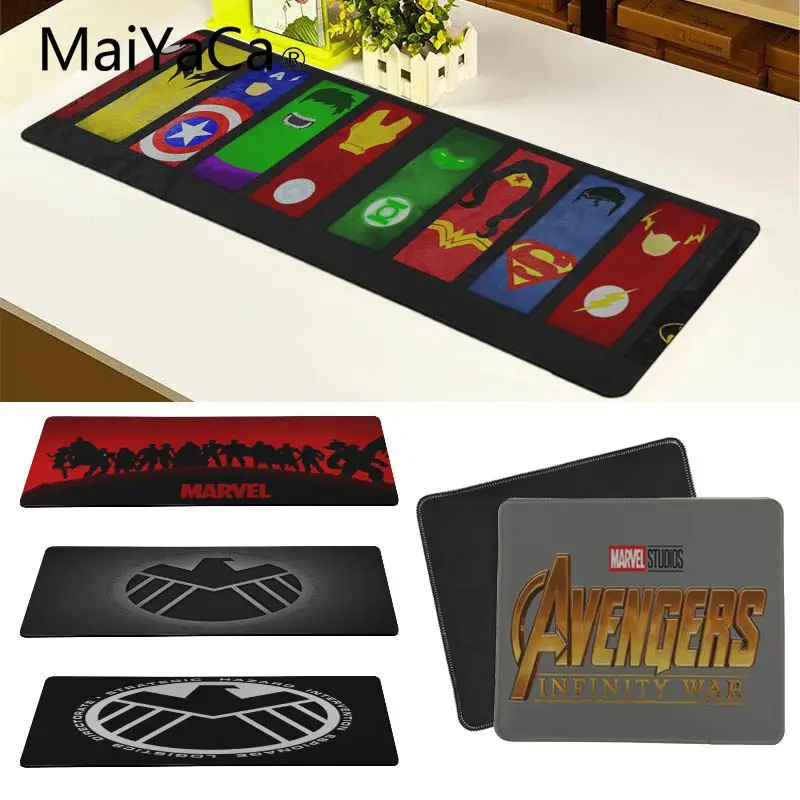 

MaiYaCa Vintage Cool Marvel Comics Logo mouse pad gamer play mats Locking Edge Mousepad Mat Keyboard Mat Table Pad