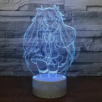 

3D USB Bedside Visual Led Colorful Night Lights Creative Cartoon Girls Children Bedroom Sleeping Lamp Gifts Lighting Table Lamp
