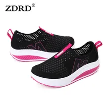 ZDRD Neue Frauen Light Mesh Wohnungen Schuhe, Super Cool Freizeitschuhe Atmungsaktivem frauen Wohnungen Plattform Schuhe Höhe