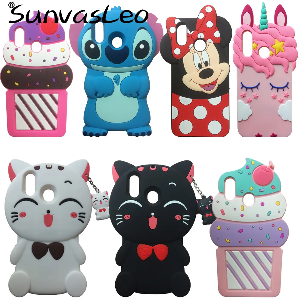For Huawei Nova 3i 3D Soft Silicone Case Cartoon Animal Cell Phone Back Cover Shell Skin Original Cases For Huawei P Smart+ Plus