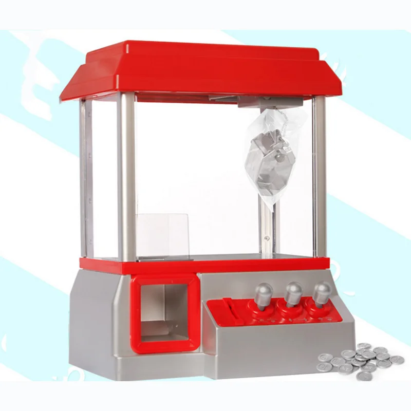 Alta calidad caramelo Grabber los niños fiesta de cumpleaños regalo favores de escritorio Mini muñecas moneda operado Grabber máquina de juego de Juguetes - 1