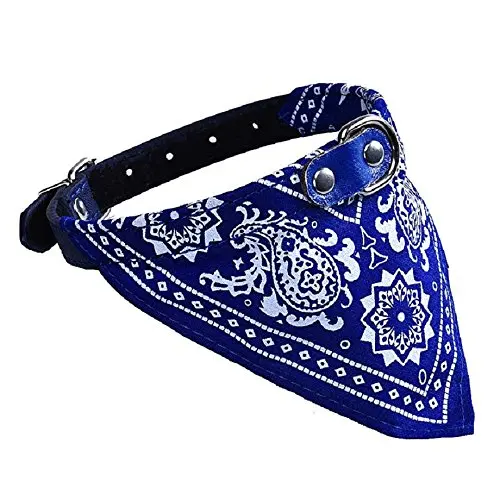 

Adjustable Pet Dog Collar Cat Neck Scarf Bandana Collars Blue