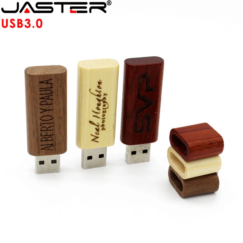 JASTER USB 3,0 Логотип Деревянный бамбуковый USB флеш-накопитель ручка драйвер деревянная Флешка 4 ГБ 16 ГБ 32 ГБ 64 ГБ креативный персональный логотип высокая скорость