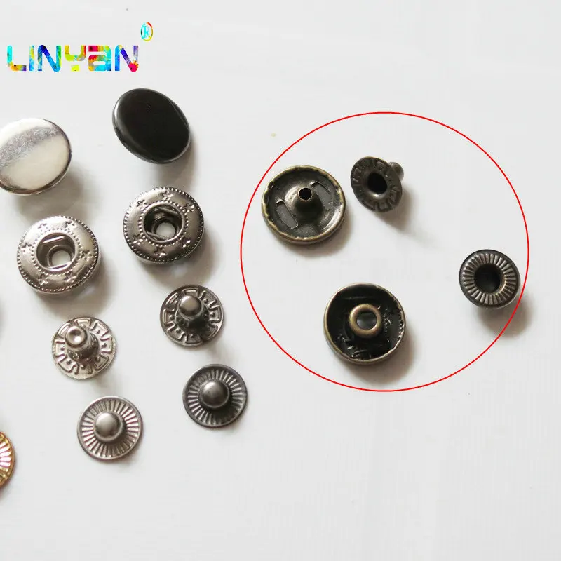 40 sets metal snap button Clothes buttons Dark buckle purse buckle