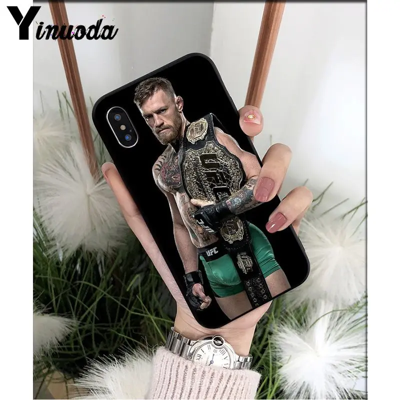 Yinuoda UFC Конор Макгрегор черный мягкий чехол для телефона iPhone 6S 6plus 7 7plus 8 8Plus X Xs MAX 5 5S XR - Цвет: A2