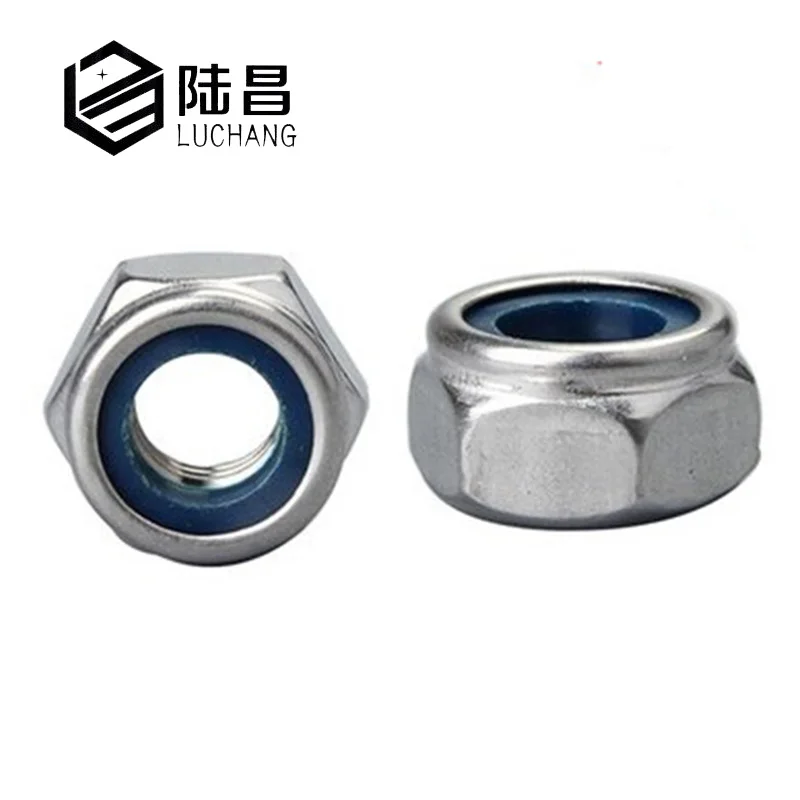 

LUCHANG M3 M4 M5 M6 M8 M10 M12 M14 M16 Level 8.8 Galvanized Carbon Steel Self-locking Nut Lock Nut Locknut Slip Nylon Hex Nut