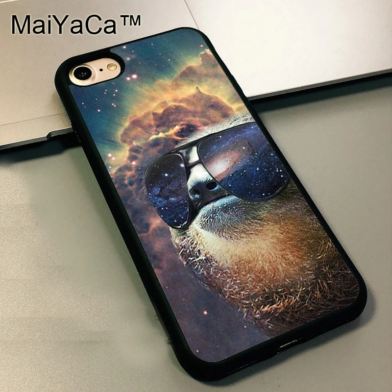 maiyaca sloth sunglasses funny soft case for apple iphone 5 tpu case