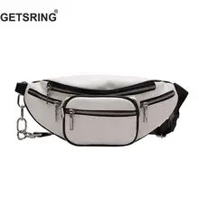 GETSRING женский чехол на пояс Сумка Поясная Сумка сумки для женщин Сумки из искусственной кожи черный белый винтажная модная сумочка