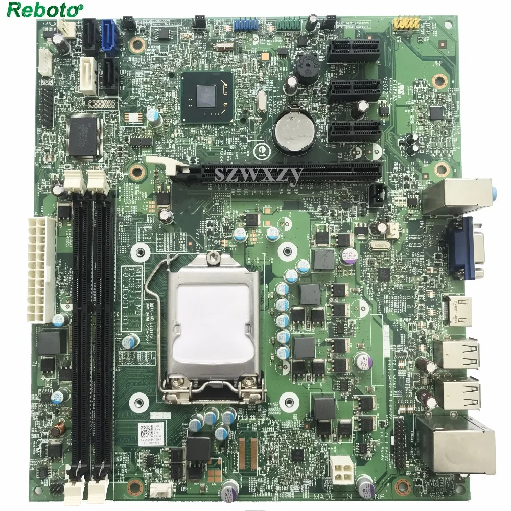 Reboto For Dell Inspiron 620 Desktop motherboard CN-0GDG8Y 0GDG8Y GDG8Y MIH61R 48.3EQ01.011 MB With LGA1155 H61 Free Shipping