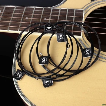 

6pcs/set Nylon + 3% Polyester Classic Guitar Strings 028-045 Color Plated Wire