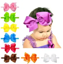 Bandeaux à Gros nœuds 6 pouces, ruban de Gros Grain, nœud pour cheveux, 16 couleurs, 36 pièces/lot
