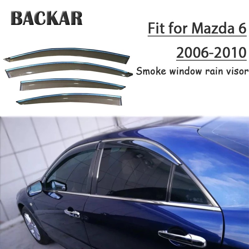 

Backar Auto Car Windows Rain Wind Sun Shield Deflector Visor Trim For Mazda 6 2006 2007 2008 2009 2010 Accessories All Weather
