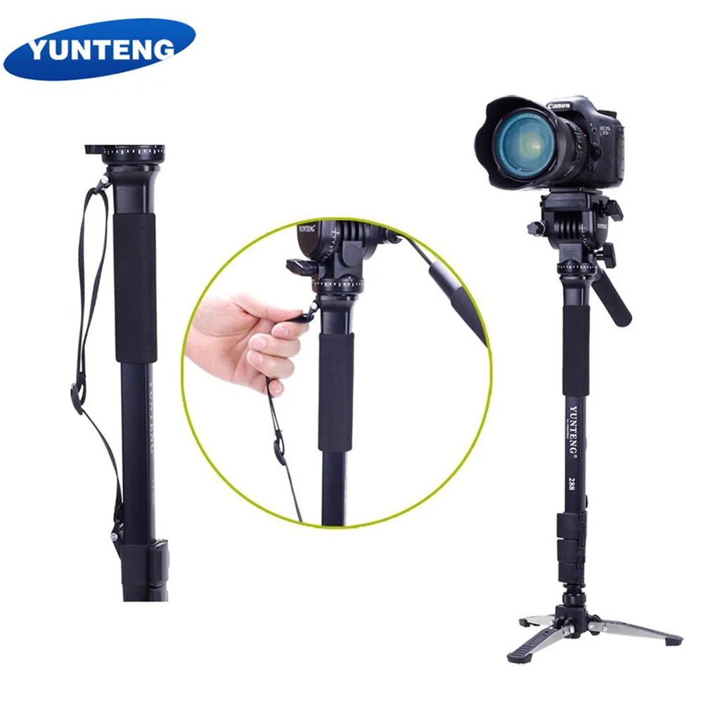 

Yunteng 288 Photography 58-Inch Light Weight Monopod With Fluid Pan Head Quick Release Plate Unipod Holder and Bag DSLR Cameras