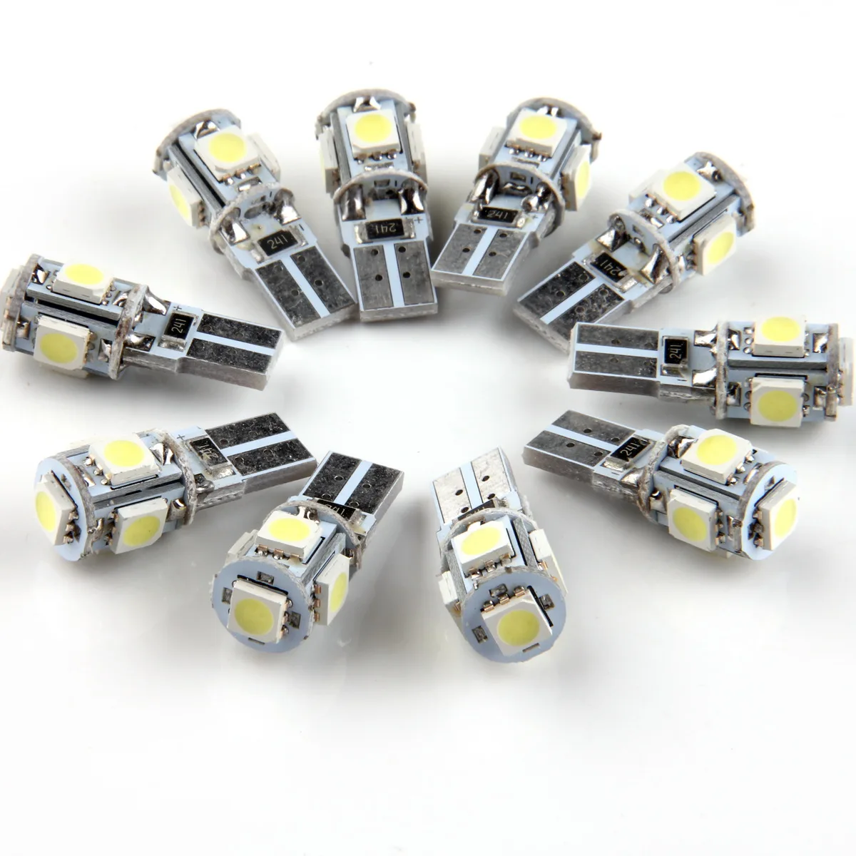 POSSBAY T10 4/5 SMD СВЕТОДИОДНЫЙ 5050/1210 дневные ходовые огни 12V белый светильник светодиодный Клин Авто Лампа для салона автомобиля 10 шт