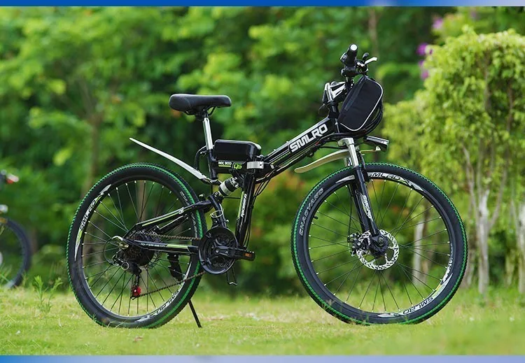 Sale LOVELION 26 Inch Folding Electric Mountain Bike 48v Lithium 500w Smart Electric Bicycle Battery Power Instead Of Walking Ebike 31