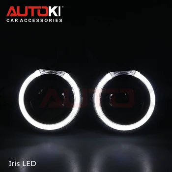 

Autoki Car Styling 2.5'' HID Bixenon Projector Lens LED DRL Angel Eyes Iris Shrouds H1 H4 H7 Headlight Retrofit DIY
