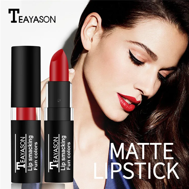 

12 Colors Waterproof Matte Liquid Lipstick long-lasting Sexy Charm black Red Lip Gloss Make up