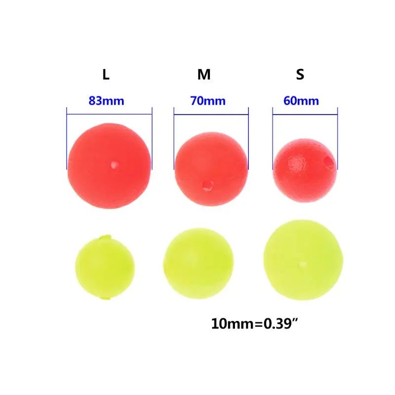 100 шт./пакет рыбалка поплавок фасоли EVA пены шарик Подставка-поплавок для Go Сверхлегкий круглые привлекательным индикатор рыболовные снасти аксессуары