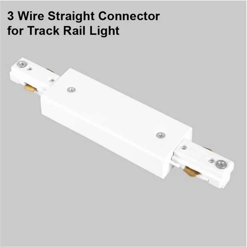 LED Track Rail Connector Straight Connectors 3 Wire Rail Connector Rail