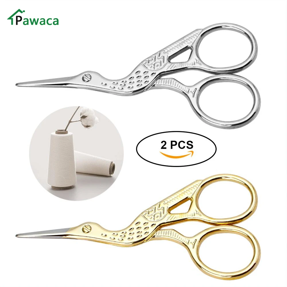 2pcs Vintage Tailor Scissors Alloy Sewing Dressmaking Pinking Shears