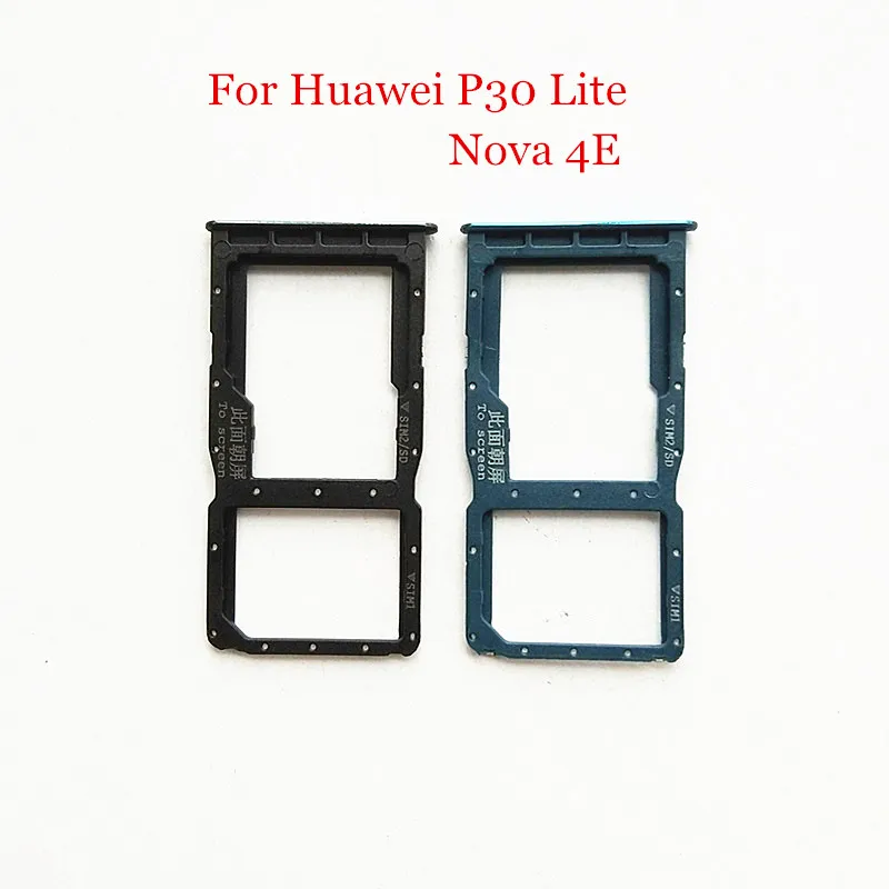 

10pcs/lot SIM Card Tray Slot Holder Adapter for Huawei P30 Lite / Nova 4E Nova4E Phone Spare Parts
