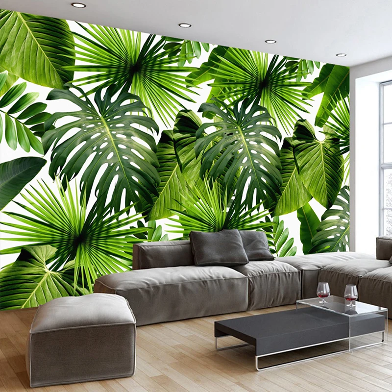 Юго-Восточная Азия тропический лес зеленый банановый лист 3D фото обои для стен гостиной спальни обои ткань