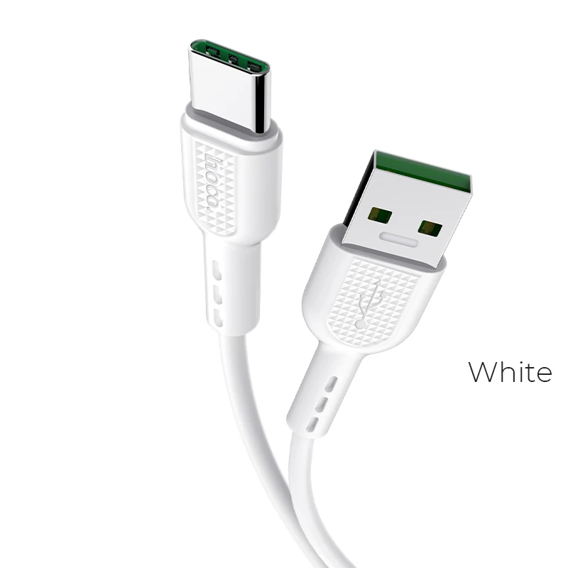 HOCO 5A usb type-C кабель для huawei P30 P20 PRO Супер зарядка USB C кабель для huawei Honor V20 20 V10 100 см - Цвет: white