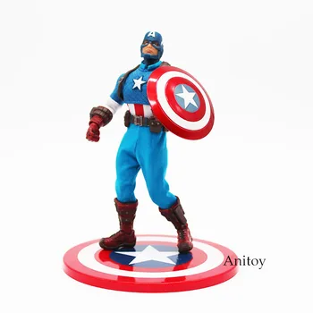 

Anime Super Hero Avengers Marvel Captain America 1/12 Scale PVC Action Figure Collectible Model Toy 16.5cm KT4190