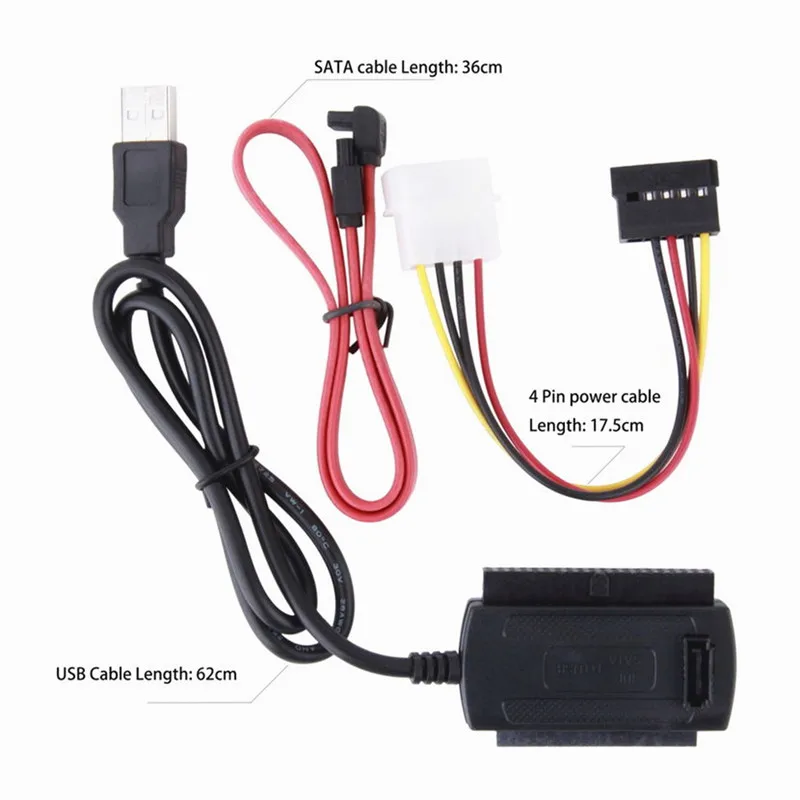 

New Arrival SATA/PATA/IDE Drive to USB 2.0 Adapter Converter Cable for 2.5/3.5 Inch Hard Drive Top Quality Hot Wholesale