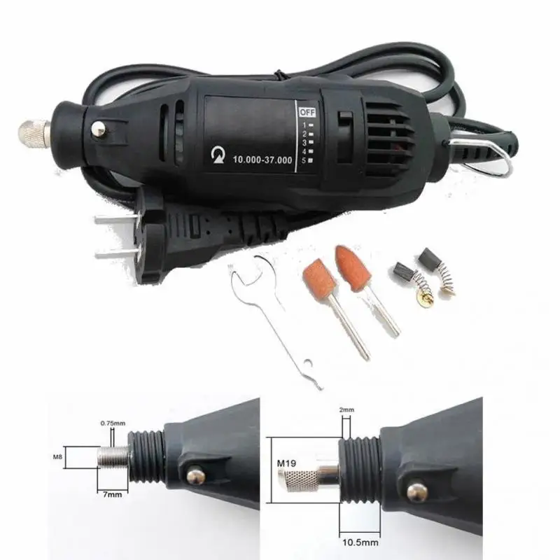 

Mini DC Engraving Machine 110V/220V Grinder Rotary Tools Drill Set 5 Variable Speed With Wrench US Plug EU Plug