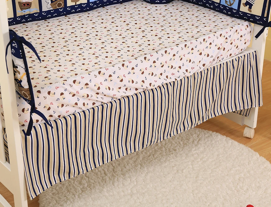 Юбка для детской кроватки с рюшами для детской кроватки из полиэстера и хлопка, высокое качество и низкая цена