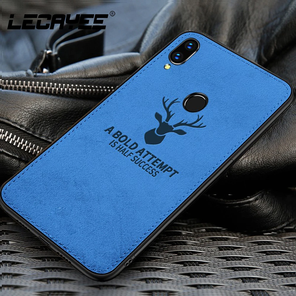 

DEER Pattern Fabric Covers for Xiaomi Redmi Note 7 Case Cloth Matte Soft Phone Case For Redmi 6 6A Note 6 pro Note 5 Shell Coque