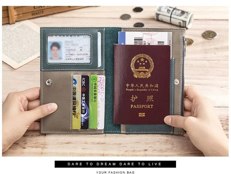 Кошелек из натуральной кожи с отделением для кредитных карт, Обложка для паспорта, мужской многофункциональный кошелек-интернат с карманом для монет, новинка, ID Card