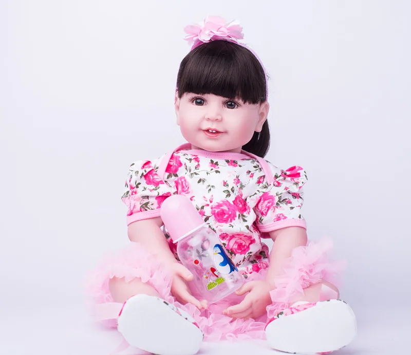 55cm Silicone Reborn Babies Doll Toys Girl Brinquedos Toddler Princess Baby Doll Child Kids Birthday Gift Bedtime Play House Toy